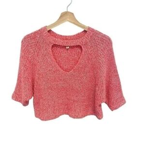 Silence + Noise Maddie Cut-Out Cropped Sweater Size S